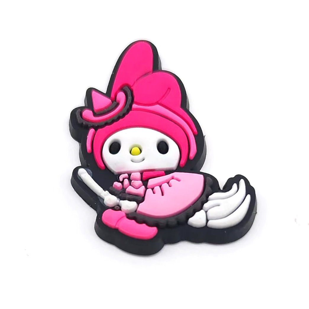 New Sanrio Cute Cartoon Cave Shoes Shoes Flower Shoes Buckle Sun Man Soft Rubber Shoes Accessories Jewelry Decorative Buckle Wholesale