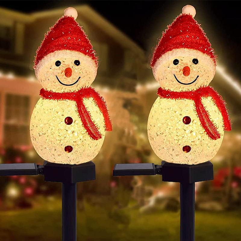 New solar floor lamp Christmas decorative snowman lamp outdoor garden courtyard landscape lamp lawn floor lamp