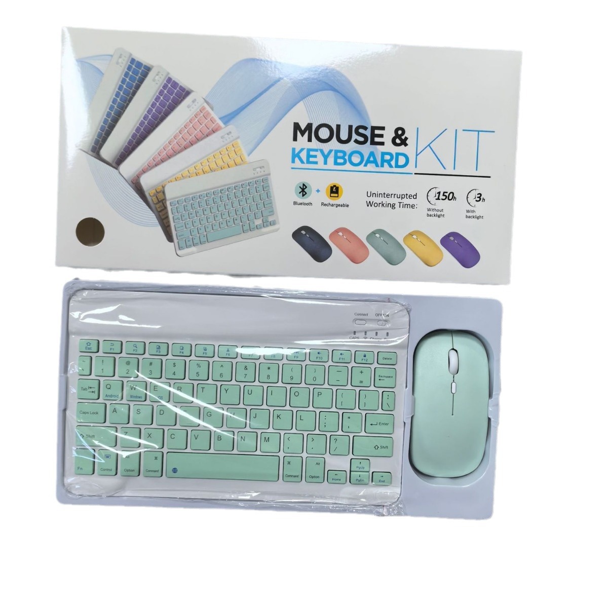 Bluetooth keyboard ipad for tablet PC mobile phone universal wireless keyboard mouse suit mute charging keyboard mouse