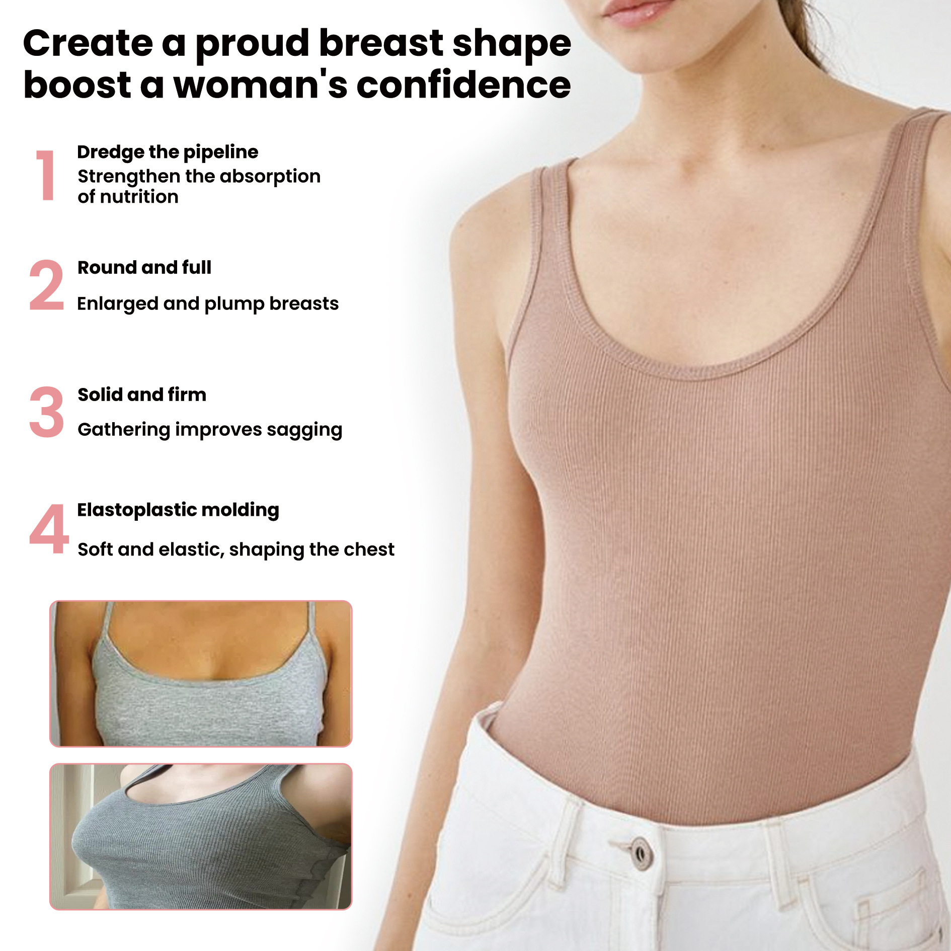 EELHOE breast care essential oil breast plump full strong Gentle Moisturizing Care chest massage essential oil