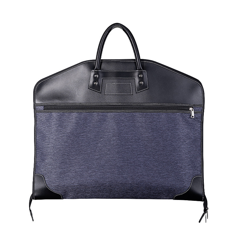 Factory direct Oxford cloth folding suit bag black business suit storage bag high-end hand-held clothes dust bag