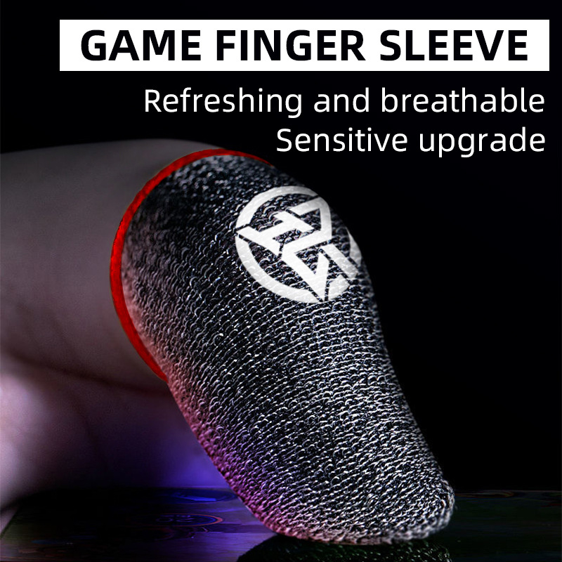 New luminous 24-pin silver fiber game Finger Set chicken finger set breathable sweat-proof chicken king cross-border hot