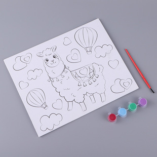 Handmade cartoon children's puzzle filled oil painting DIY oil painting set painting graffiti paint set