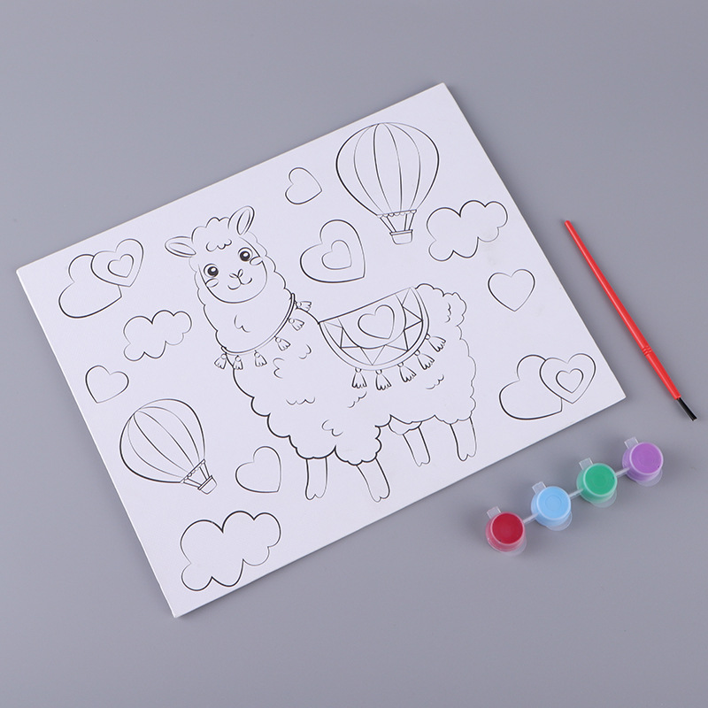 Ручной работы мультфильм детская головоломка, заполненная маслом, DIY картина маслом костюм живопись граффити пигментный костюм