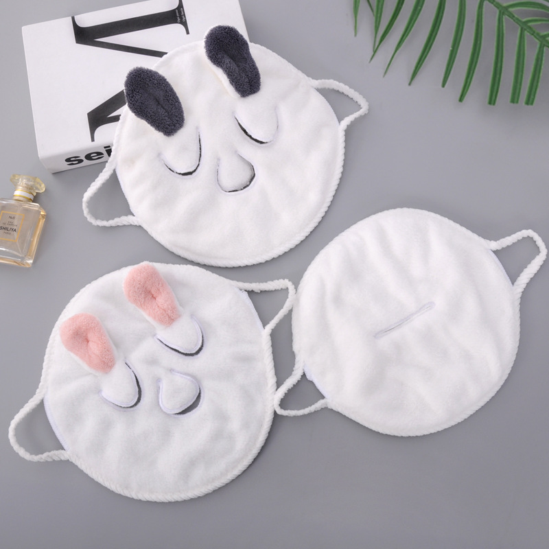 Wholesale hot compress towel beauty salon thickened coral fleece moisturizing hydrating facial beauty face towel mask cover