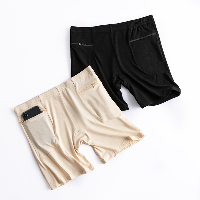 Safety pants with no hem and large modal underwear for women Summer anti-light pants three-point Waist Seamless Leggings