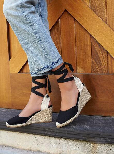 wish European and American Foreign Trade 2021 Summer Women's Shoes Fashion Wedge Strap Toe Sandals 43 yards Ma Wedge Women's Shoes