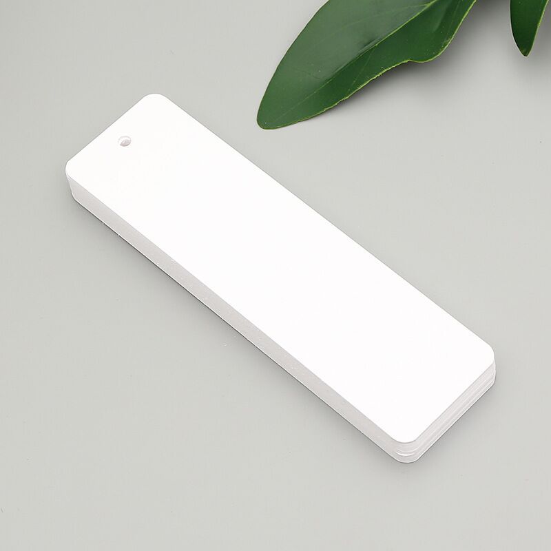 Creative bookmark blank hand-painted card blank rounded corner bookmark DIY kraft paper white card punch cardboard in stock