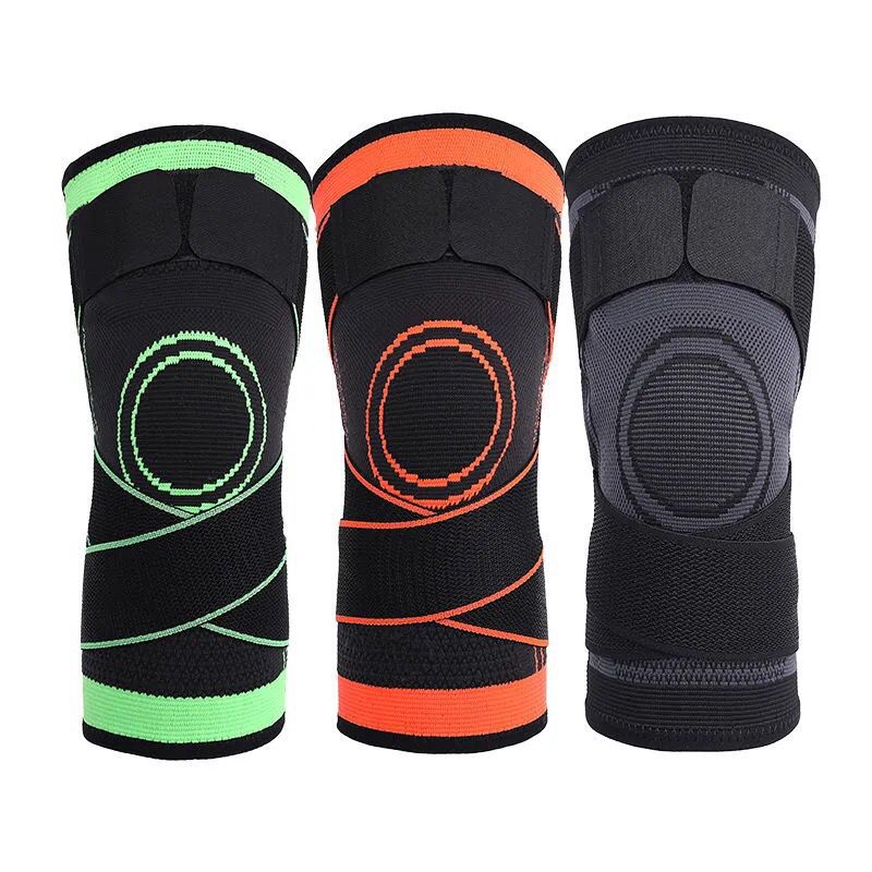 Sports Strap Pressurized Knee Pad Knitted Basketball Cycling Running Mountaineering Knee Meniscus Fixed Protective Professional Protective Equipment
