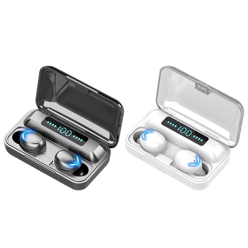 Cross-border explosions f9-5c wireless Bluetooth headset with digital display sports touch wireless TWS binaural F9 Bluetooth headset