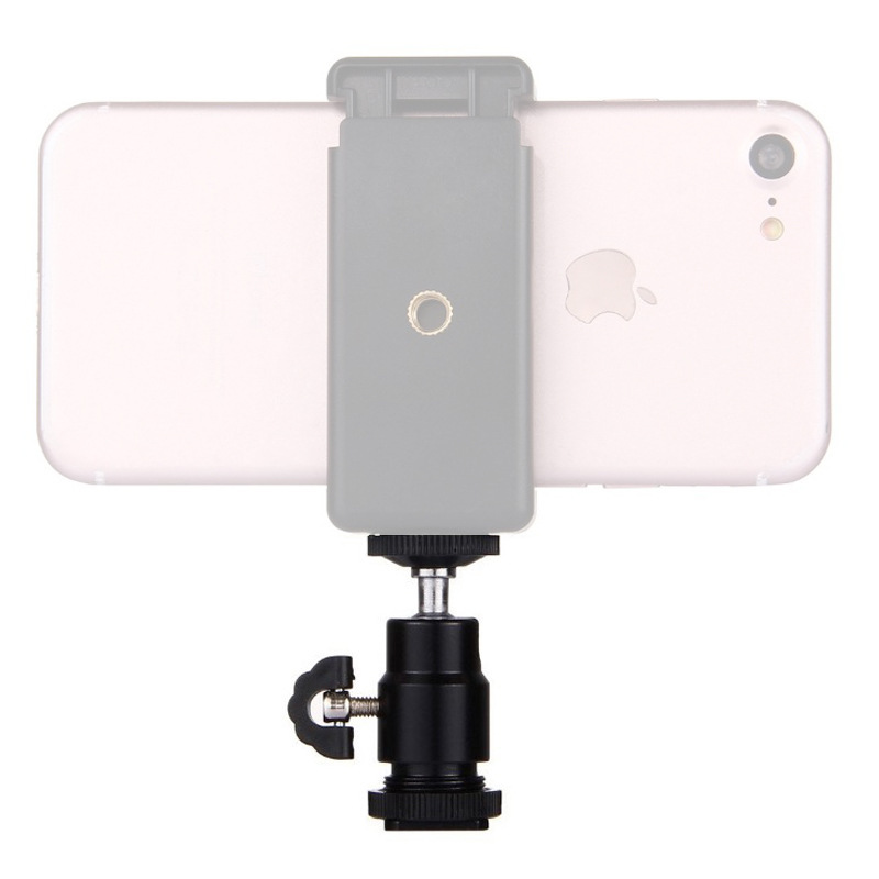 Metal hot shoe small pan-tilt live light supplement frame universal rotating pan-tilt 1/4 screw camera photography accessories
