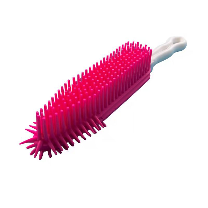 Pet Massage Brush Long Handle Hair Removal Soft Brush Dog Bath Brush Golden Hair Bath Brush Hair TPR Wholesale Amazon