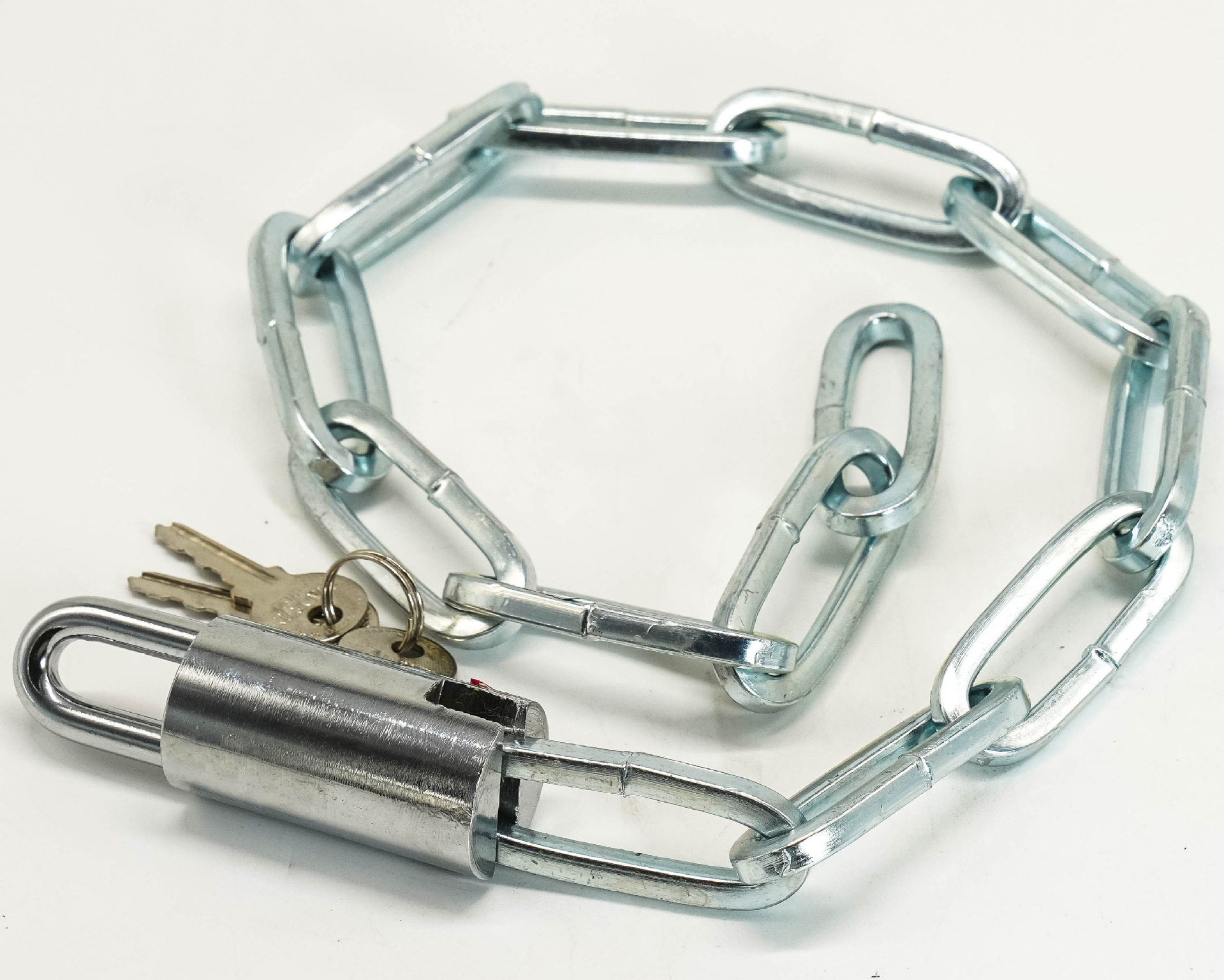 Manufacturers supply white round head chain lock 9008# outdoor anti-theft chain lock bicycle motorcycle chain lock