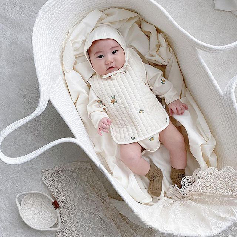 ins Cotton Rope Crib Newborn Hand Basket Baby Cradle Outdoor Sleeping Basket Portable Furniture Shooting Artifact