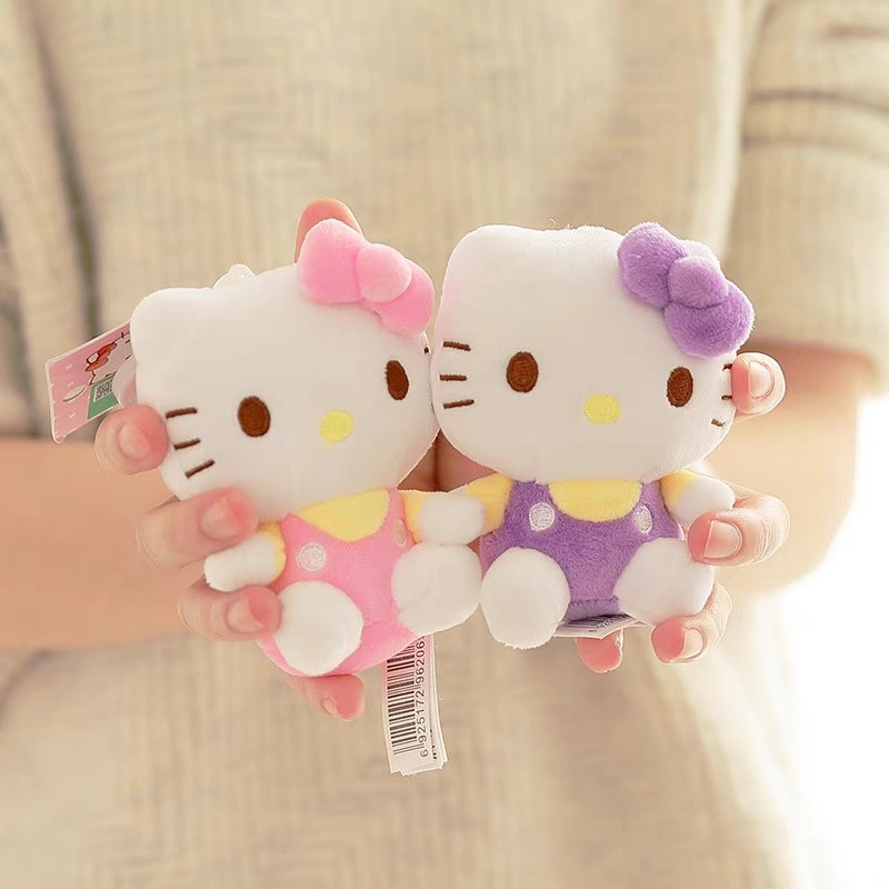 Cross-Border 4-inch pendant plush toy Sanrio Hello Kitty plush keychain pendant Doll Doll