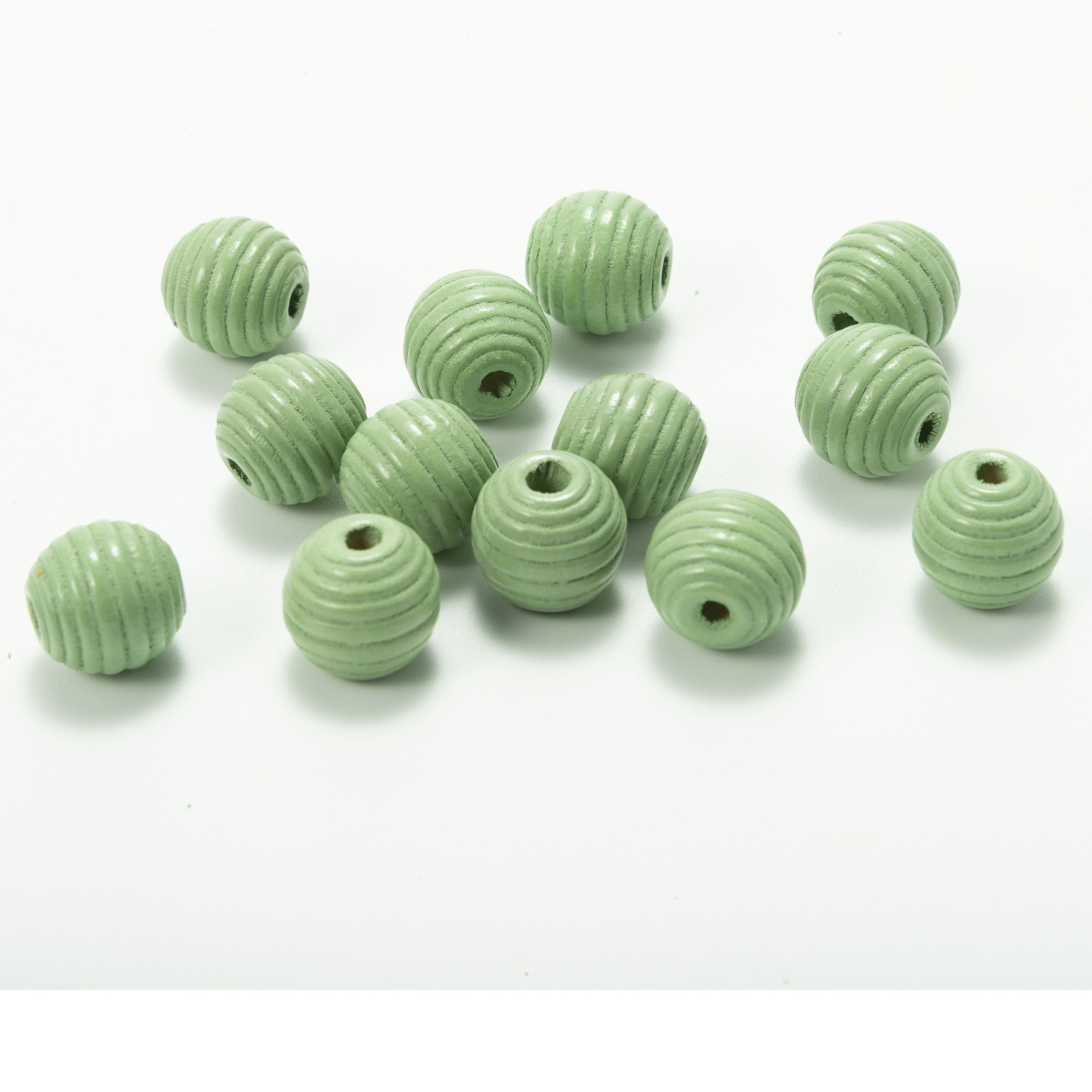 DJ Source Factory 15MM Thread Beads Color Wooden Beads Round Beads Lanyu Hemp Rope Tassel Wooden Beads String DIY Accessories