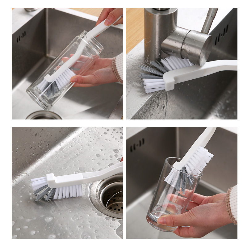Japanese Cup brush plastic cleaning brush cleaning crayfish brush feeding bottle cleaning brush kitchen juicer cleaning artifact