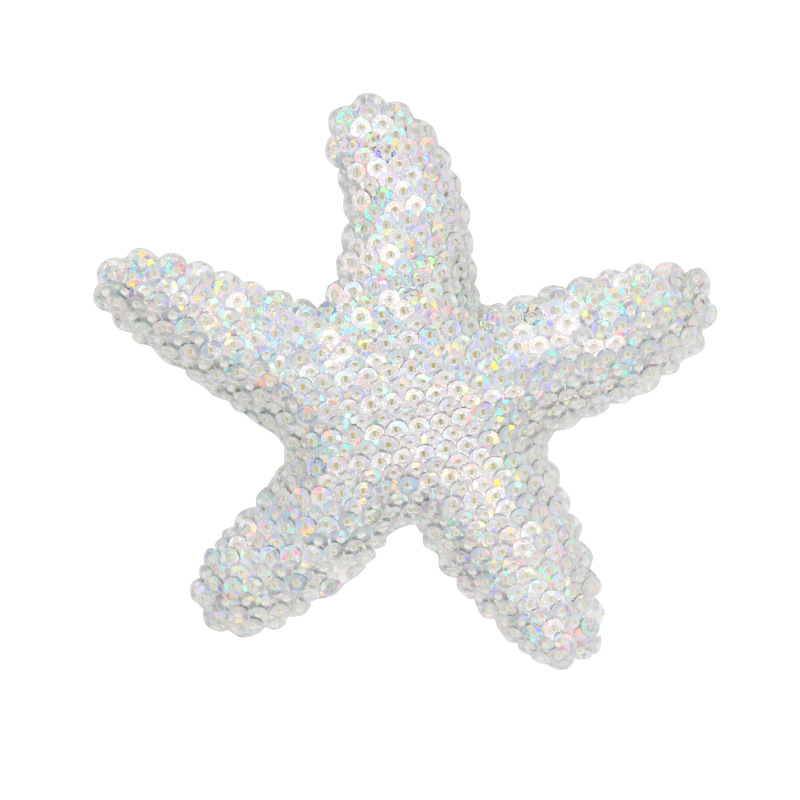 Heart Tian Cute Princess Starfish Hairpin Summer Children Rainbow Sequins Duckbill Clip Star Clip Jewelry Supply_voghion.com