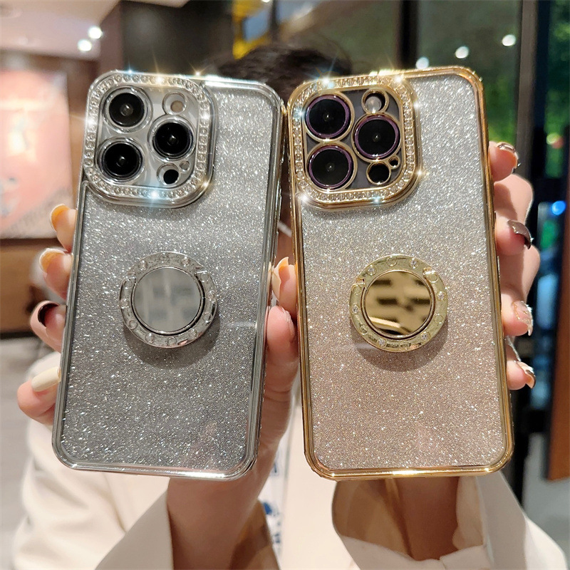 Rhinestone glitter Apple 14Promax goddess shell for iPhone13 all-inclusive lens magnetic ring mobile phone case