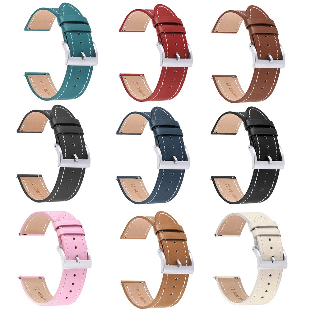 快拆真皮手錶帶頭層牛皮三星Gear S3手錶配件華米 Watch moto360