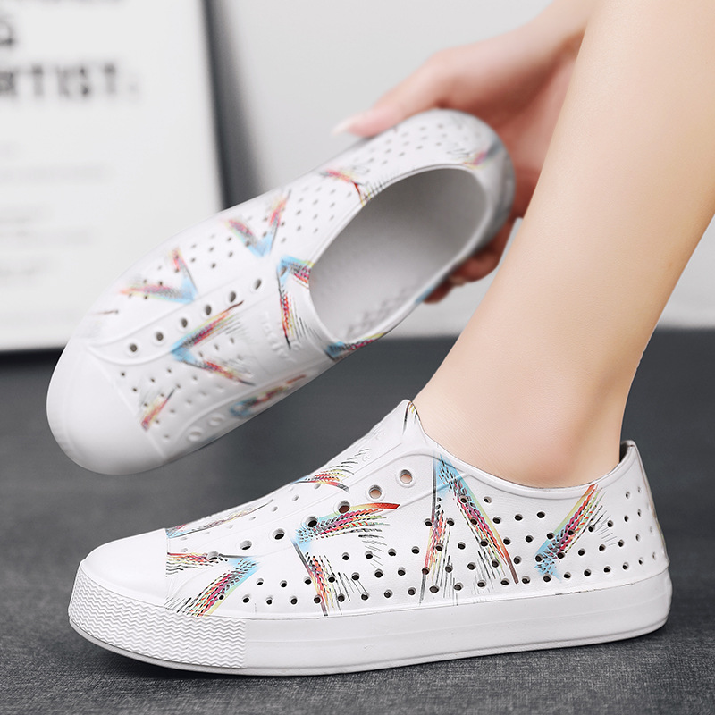 New LUCHI Hole Shoes Casual Couple's Beach Vacation Wading Sandals Soft Bottom Outer Wear Shoes