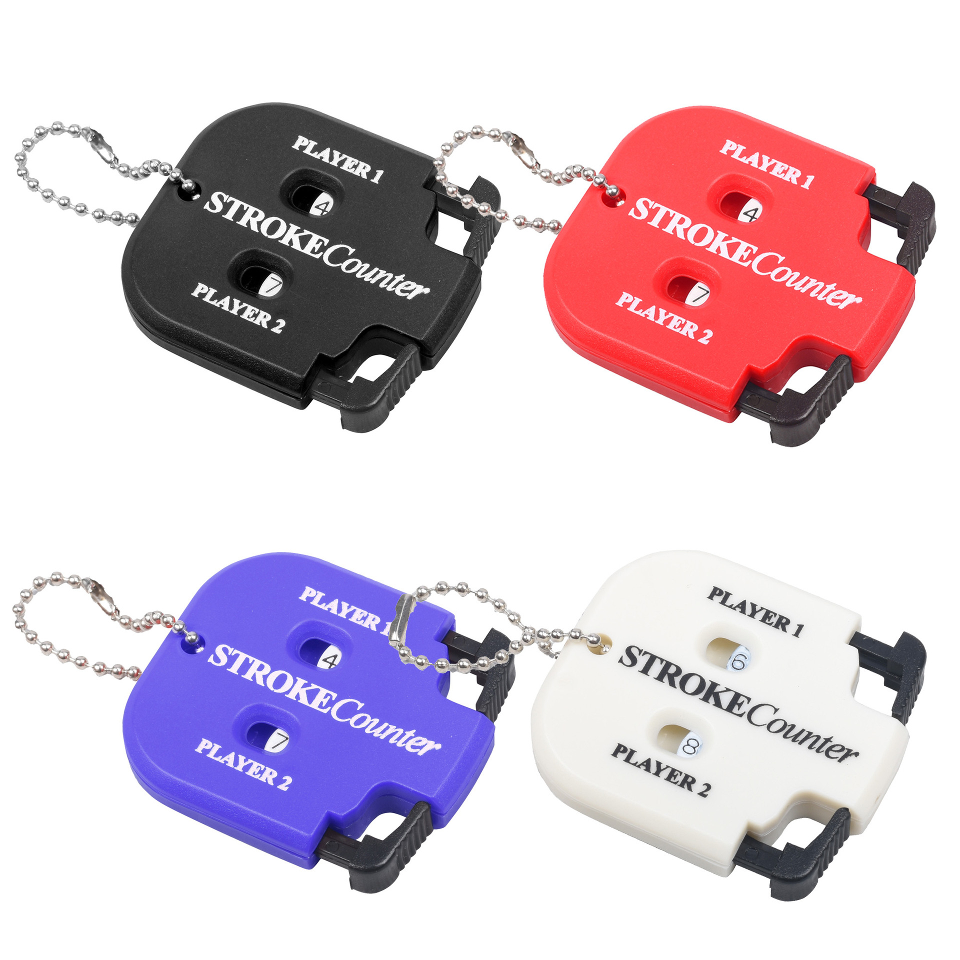 Golf Square Scorer Two-wheeled Scorer Scorer Mini Simple Double Counter