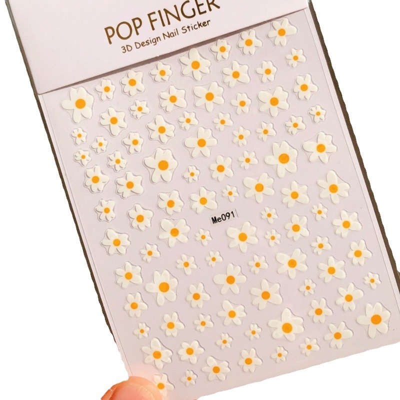 Daisy nail stickers cross-border e-commerce manufacturers spot small flower Daisy nail stickers ME084-096