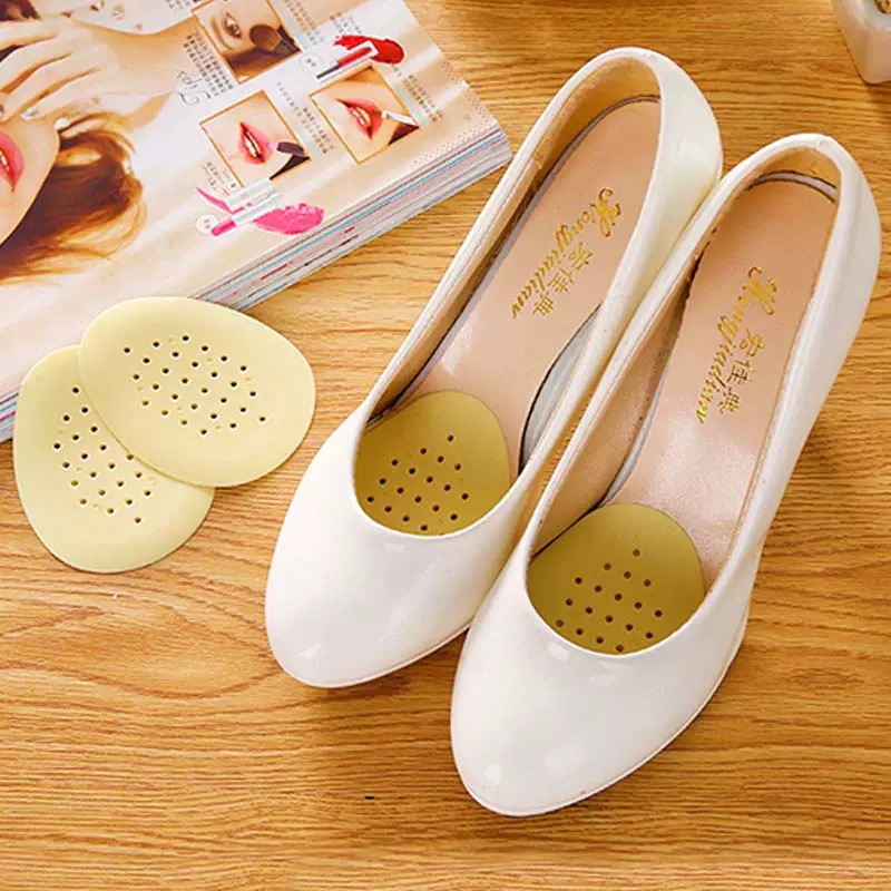 Thickened Forefoot Pad Beige Half Size Pad 4D High Elastic Silicone Latex Half Size Pad Insole High Heels Half Size Pad