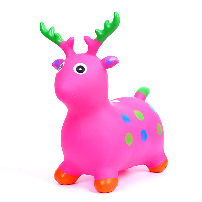 Thickened safety PVC jumping horse children's inflatable toy jumping dinosaur rubber horse indoor toy foreign trade Wholesale
