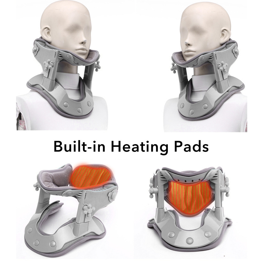 Cross-border offering neck brace cervical vertebra retractor heatable physiotherapy instrument cervical vertebra adjustable correction belt cervical vertebra fixator