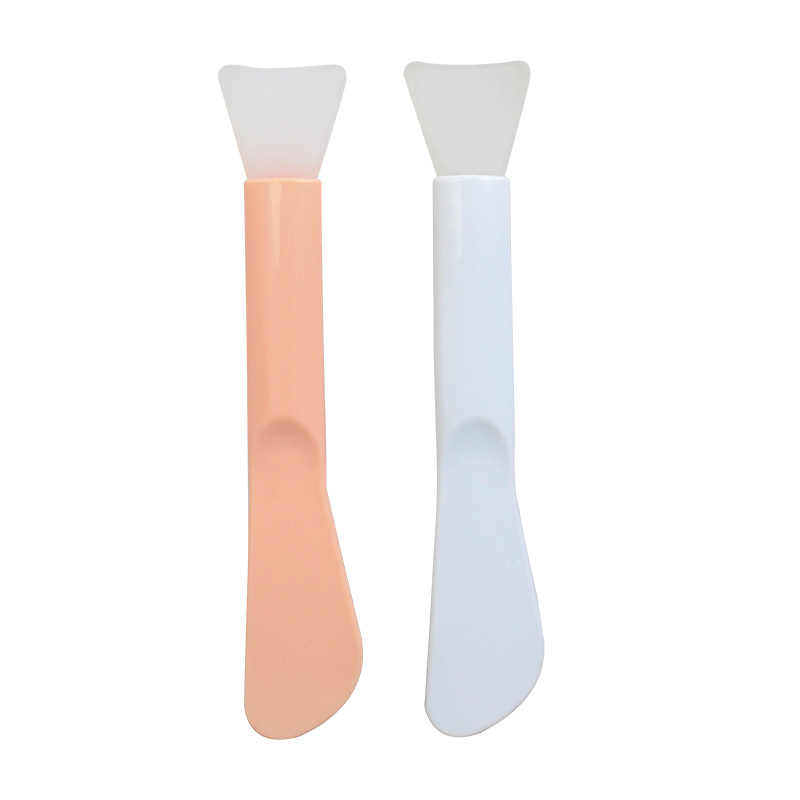 Makeup Mask Tool Double Head Silicone Brush Plate Scraper Mask Stick Mask Brush Soft Head Stirring Daubing Facial Scraper