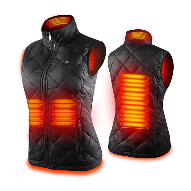 Amazon autumn and winter women's heating clothing smart heating vest warm clothing USB rechargeable electric heating vest coat
