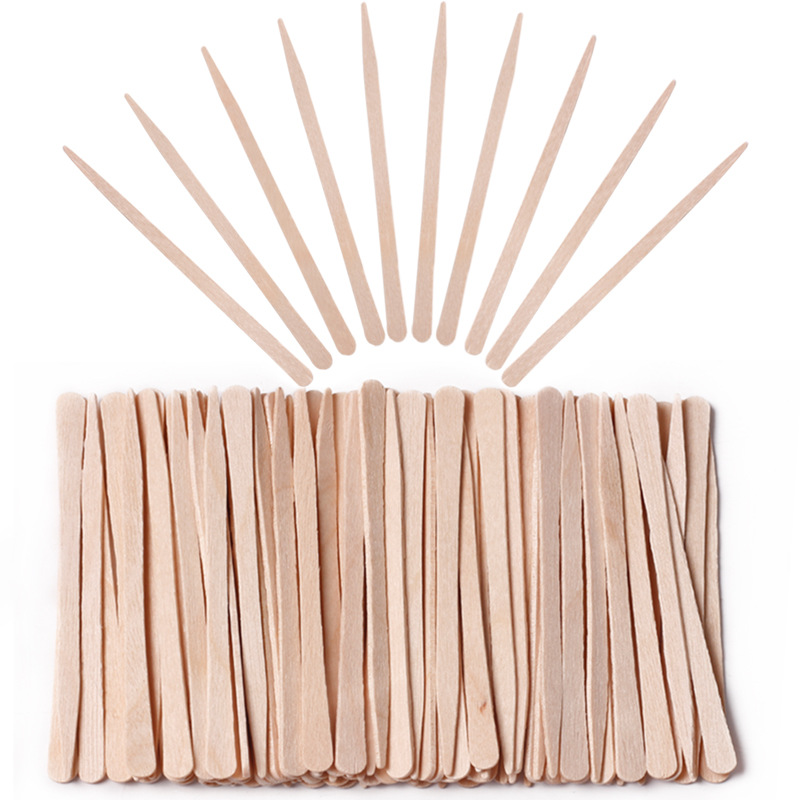 Beauty Hair Removal Care Tool Disposable Wooden Stick 100 Piece Bag Log Hair Removal Wax Scaveling Tool Wood Chip