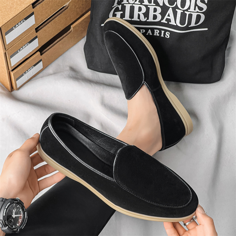 Spring 2024 New Loafers Slip-on Doug Shoes European and American Foreign Trade Cross-border Amazon Large Size Men's Shoes