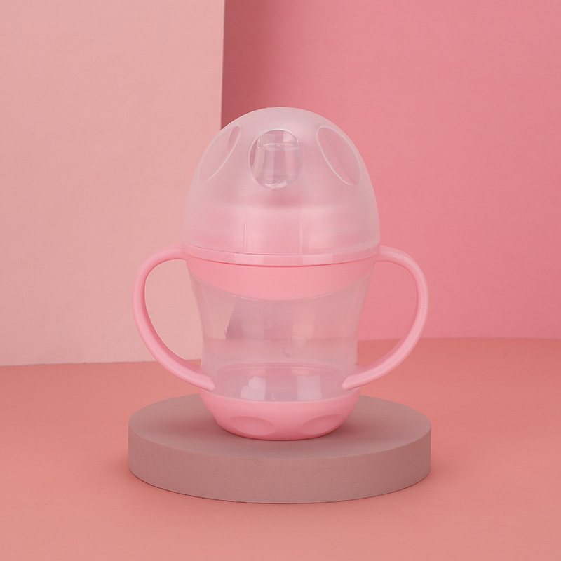 Baby Duckbill Type Anti-drip Cup with Lid and Handle Kidsren's Learning Drinking Cup Duckbill Cup