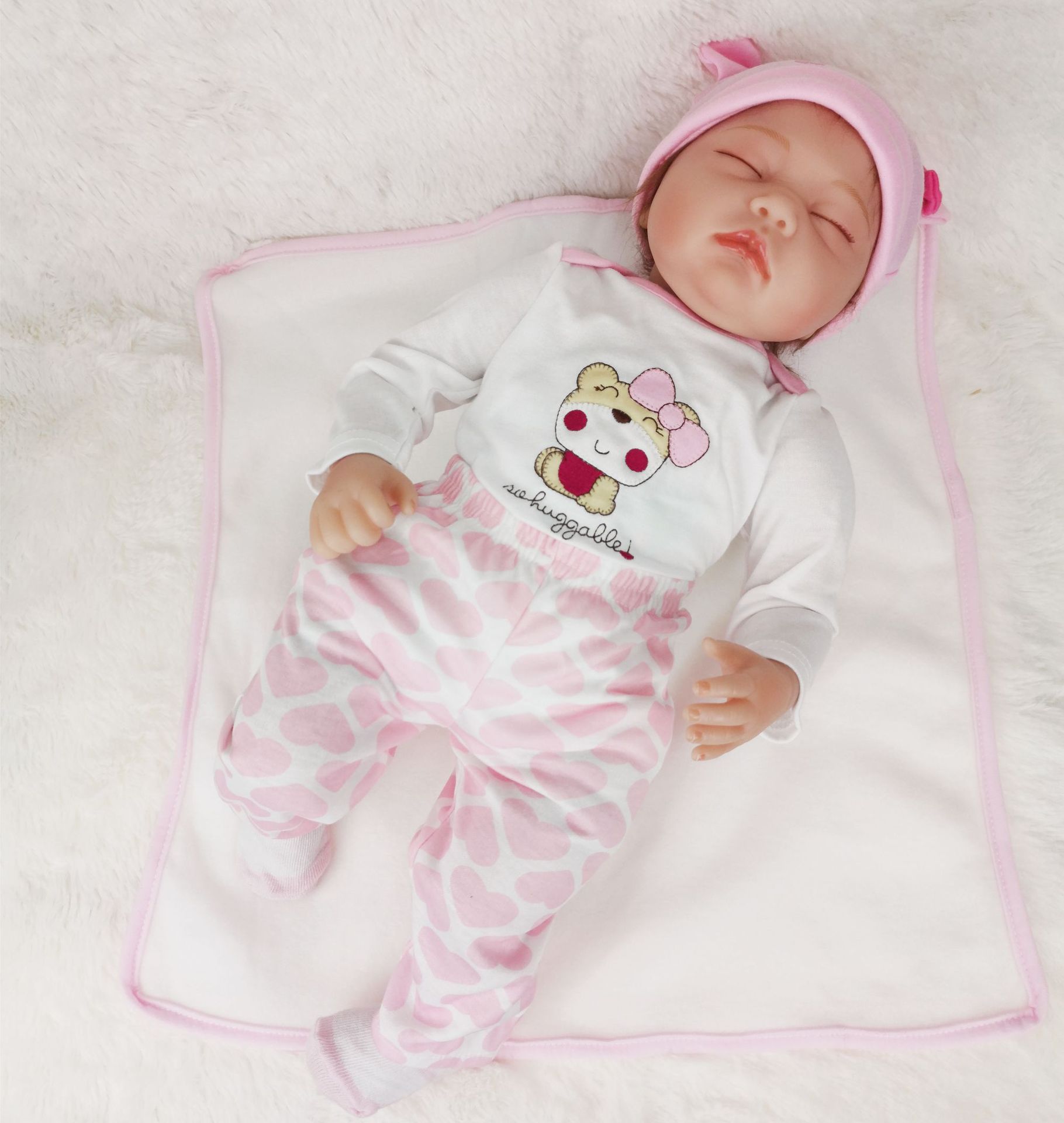 Rebirth doll simulation baby doll 22 inch 55cm full silicone doll cross-border supply Amazon wish