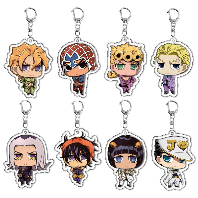 JOJO's Bizarre Adventure Jonathan Acrylic Keychain Pendant Anime Peripheral Figures Cross-Border