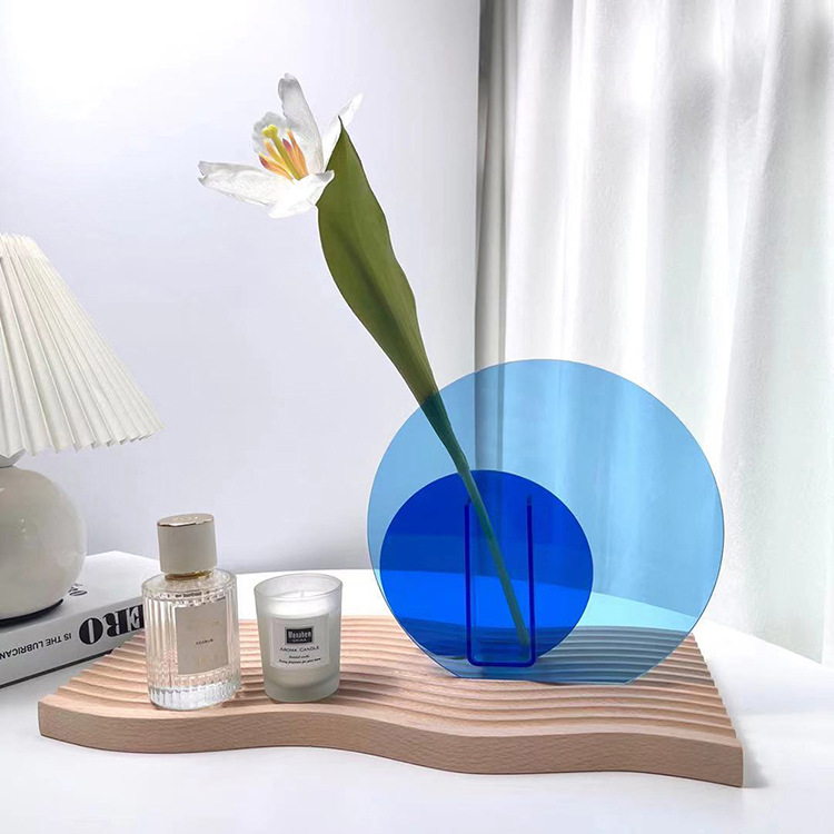 Nordic Simple Flower Vase INS Living Room Home Decorations Desktop Ornaments Colorful Acrylic Dried Vase