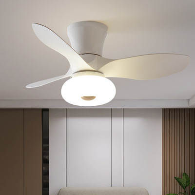 Ultra-thin intelligent ceiling lamp bedroom fan lamp master bedroom lamp room chandelier hanging fan lamp household integrated chandelier