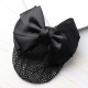 Three sections solid color-black-fine mesh