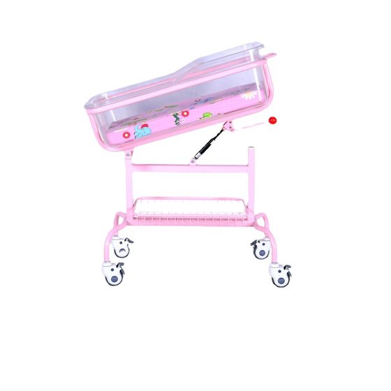 Baby carriage manufacturer transparent and tiltable anti-overflow newborn bed Obstetric baby bed with the same model confinement center crib