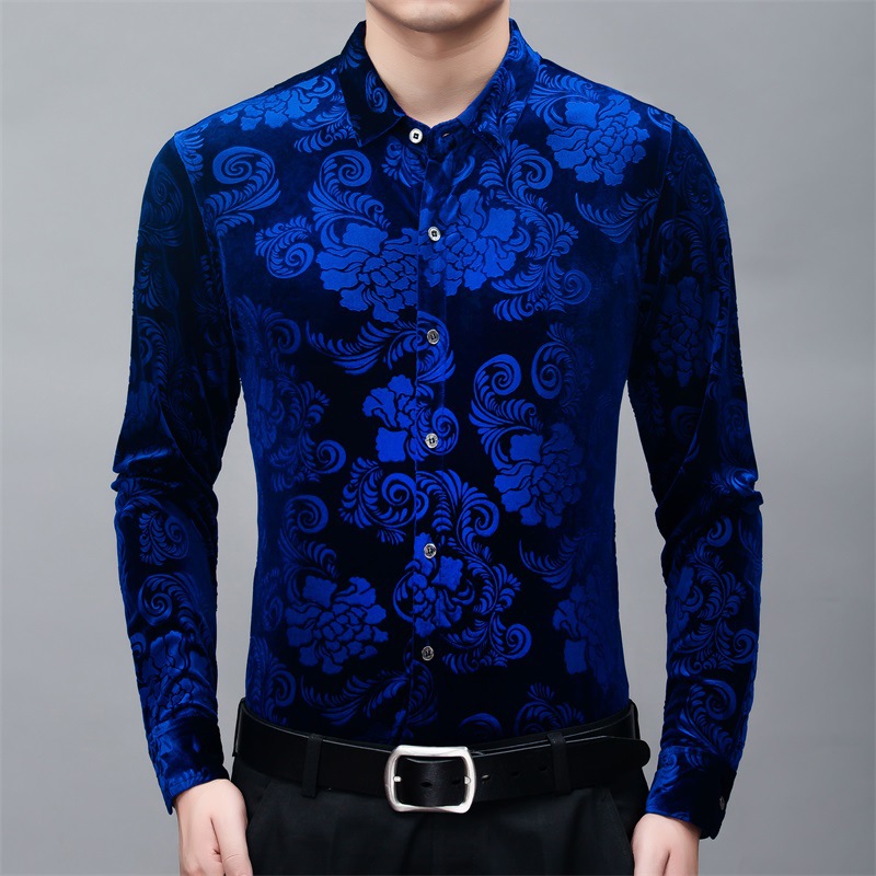 Early Autumn Men's Elegant Thin Retro Shirt Men's Casual Middle-aged Dad Long-sleeved Non-iron Shirt Men's Trendy Brand