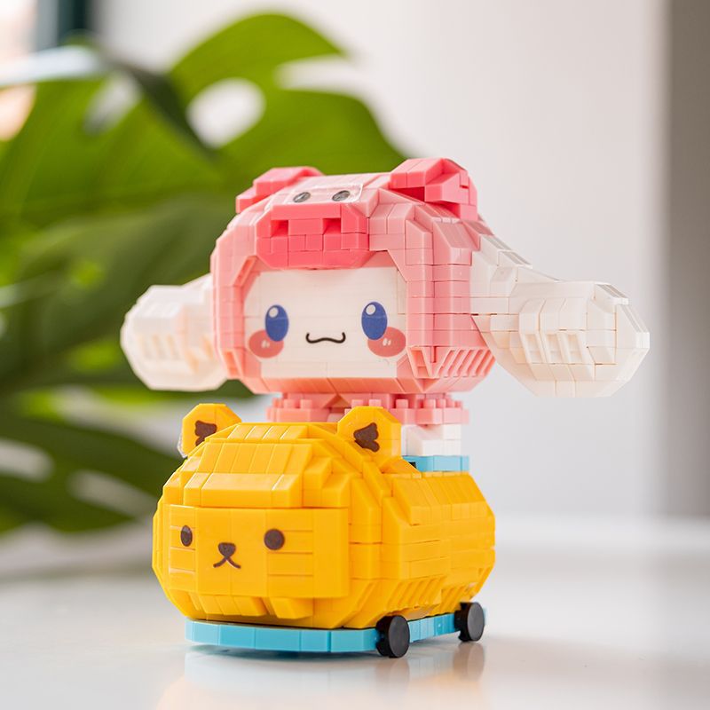 New tiny particles assembled building blocks jade GUI rabbit kart 3D children's toys wholesale generation