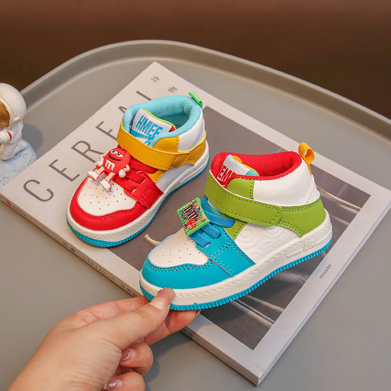Boys and Girls Board Shoes New 2022 Autumn Comfortable M Bean Mandarin Duck Children's Single Shoes Children's Casual Shoes Sports Shoes