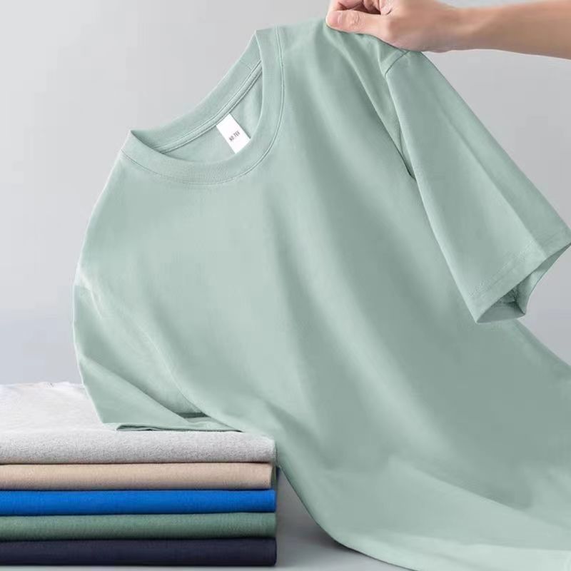 [Solid color short sleeve] pea green