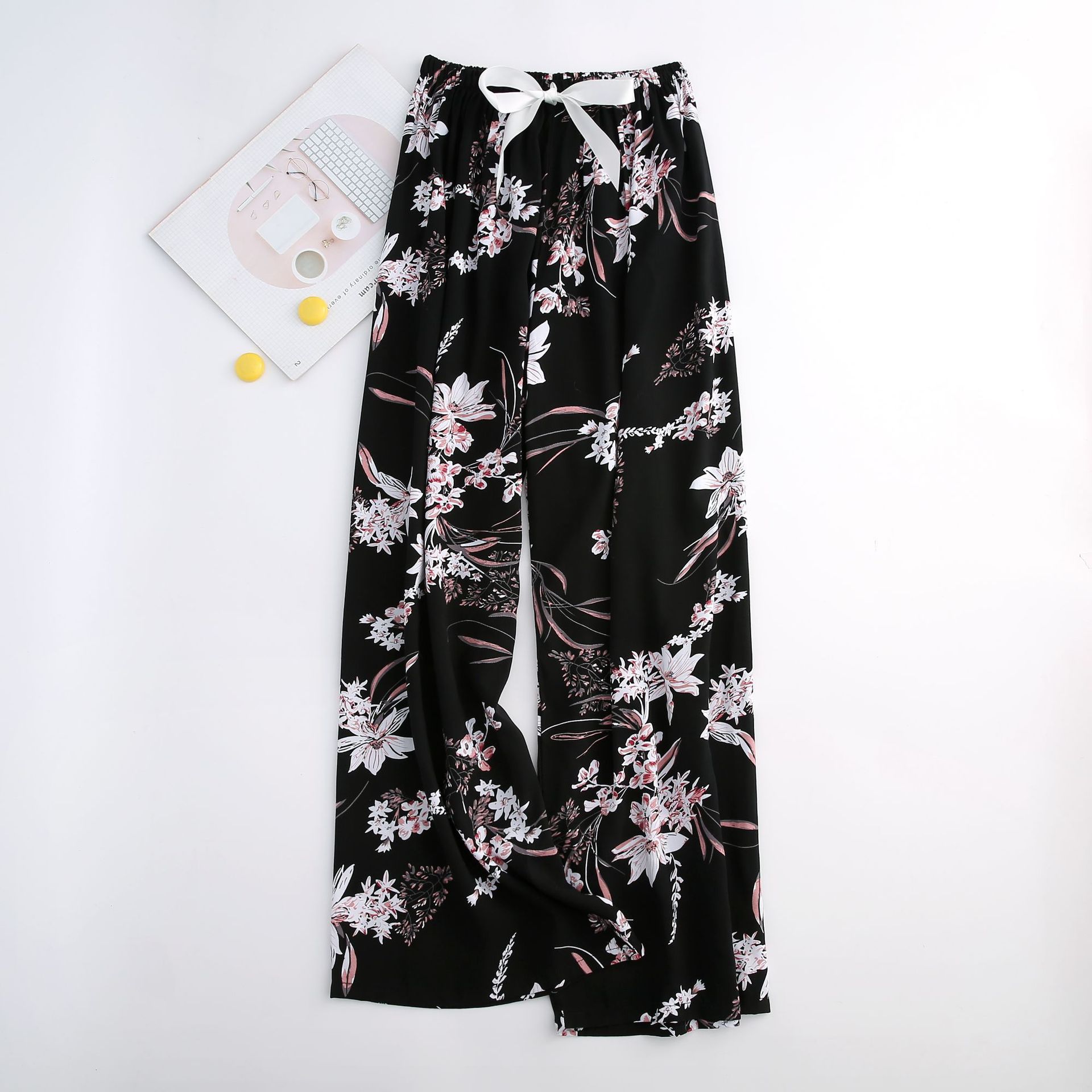 Pyjamahose aus Baumwolle und Seide für Damen, weite Hosen, Außenhandel, Sommer, neue große Größe, lockere Oberbekleidung für Schwangere_voghion.com