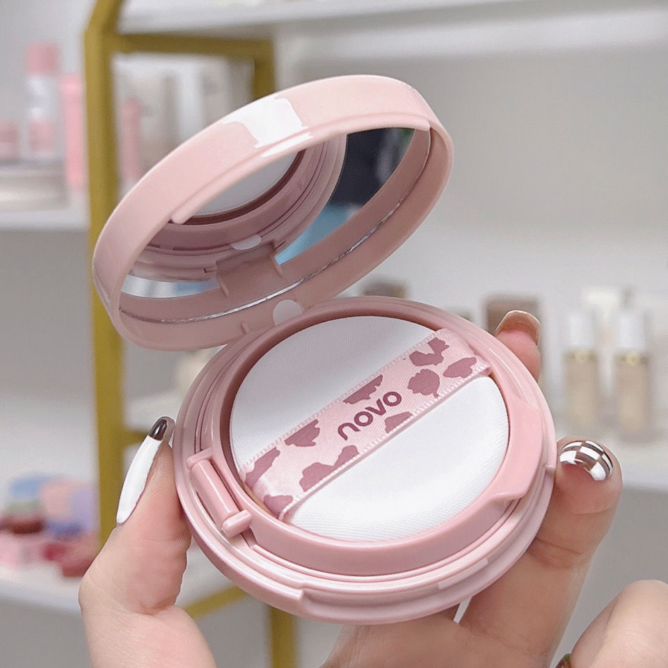 NOVO Hydra Brightening Gel Air Cushion Cream Concealer Moisturizing Oil Control Waterproof Sweat Proof No Makeup Student Party Foundation