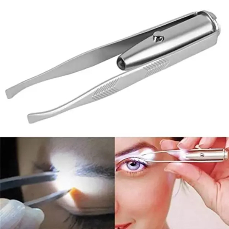 Eyebrow clip with LED lamp eyebrow clip eyelash clip beauty clip eyebrow trimming plucking clip