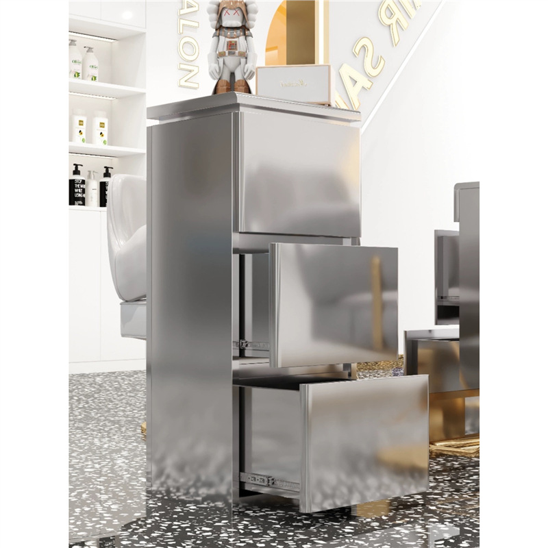 Factory direct hair salon storage cabinet with drawer barber shop tool cabinet stainless steel hairdressing tool cabinet