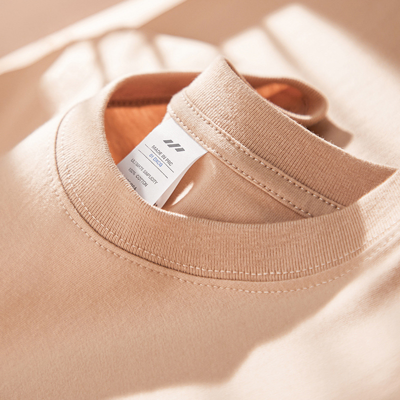 230g pure cotton casual white bottoming shirt men's loose spring and summer tide brand men's round neck short sleeve t-shirt women's clothes